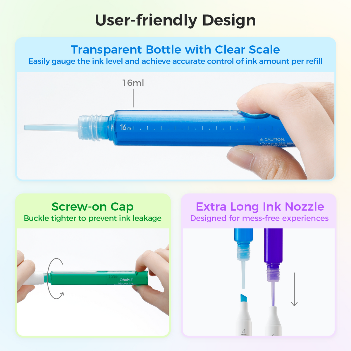 Ohuhu Marker Ink YR55 / E470 Refill for Alcohol marker