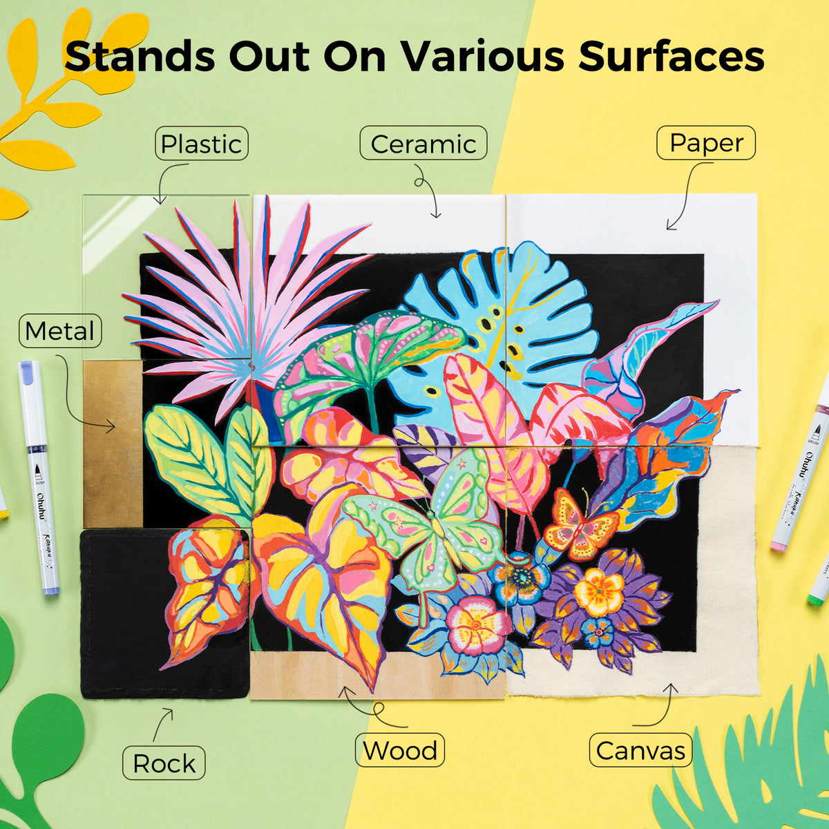 Ohuhu Kahuku Series Direct-ink Acrylic Paint Markers