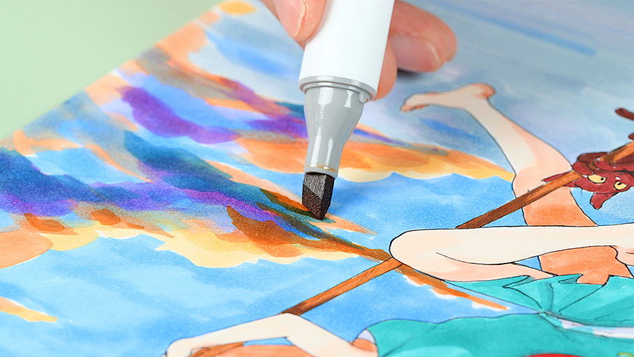 Ohuhu Oahu WG140 / YR02 Individual Marker, Fine & Chisel